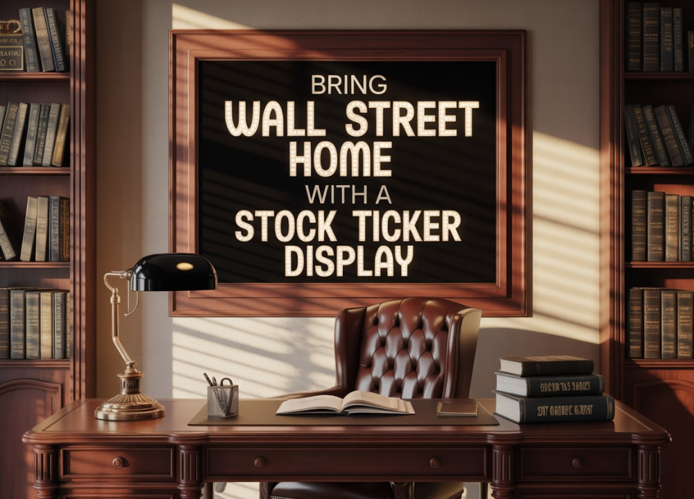 Bring Wall Street Home With a Stock Ticker Display