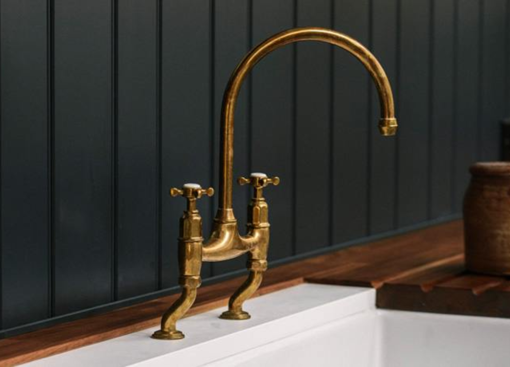 brass kitchen faucet