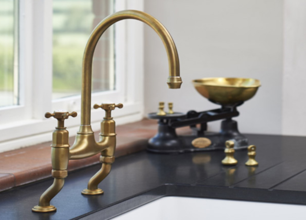 brass kitchen faucet