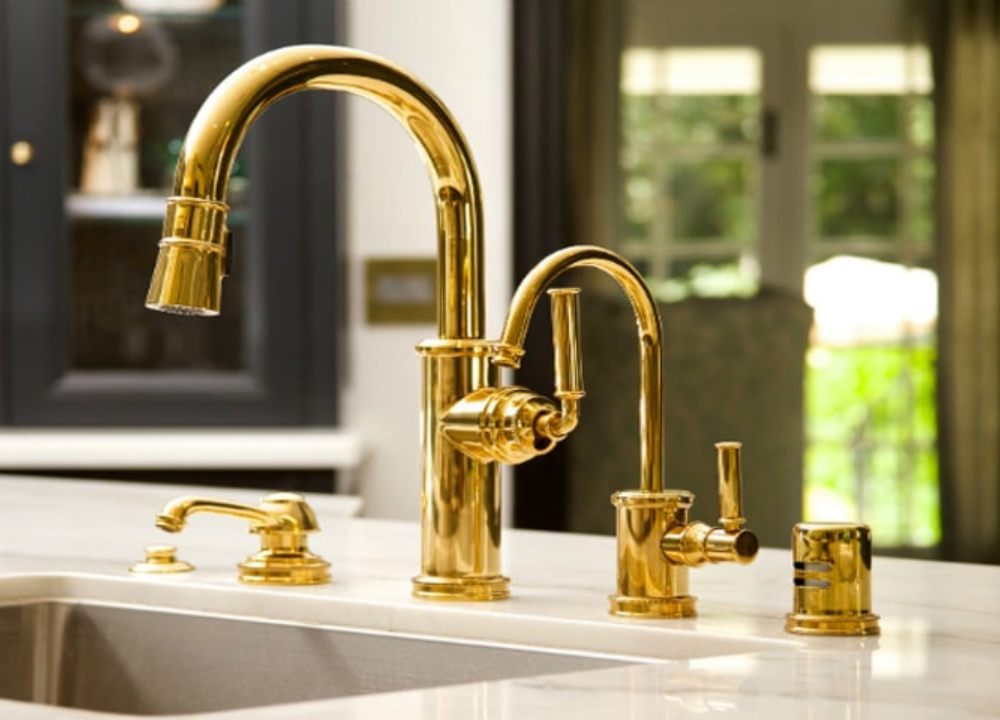 brass kitchen faucet