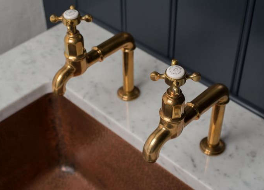 brass kitchen faucet