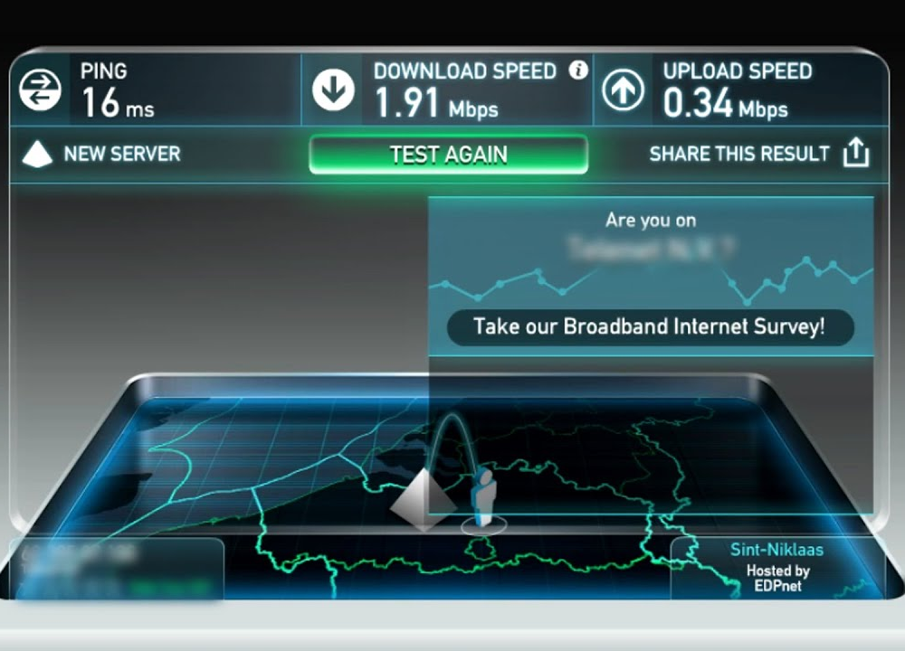 Windstream internet speed test